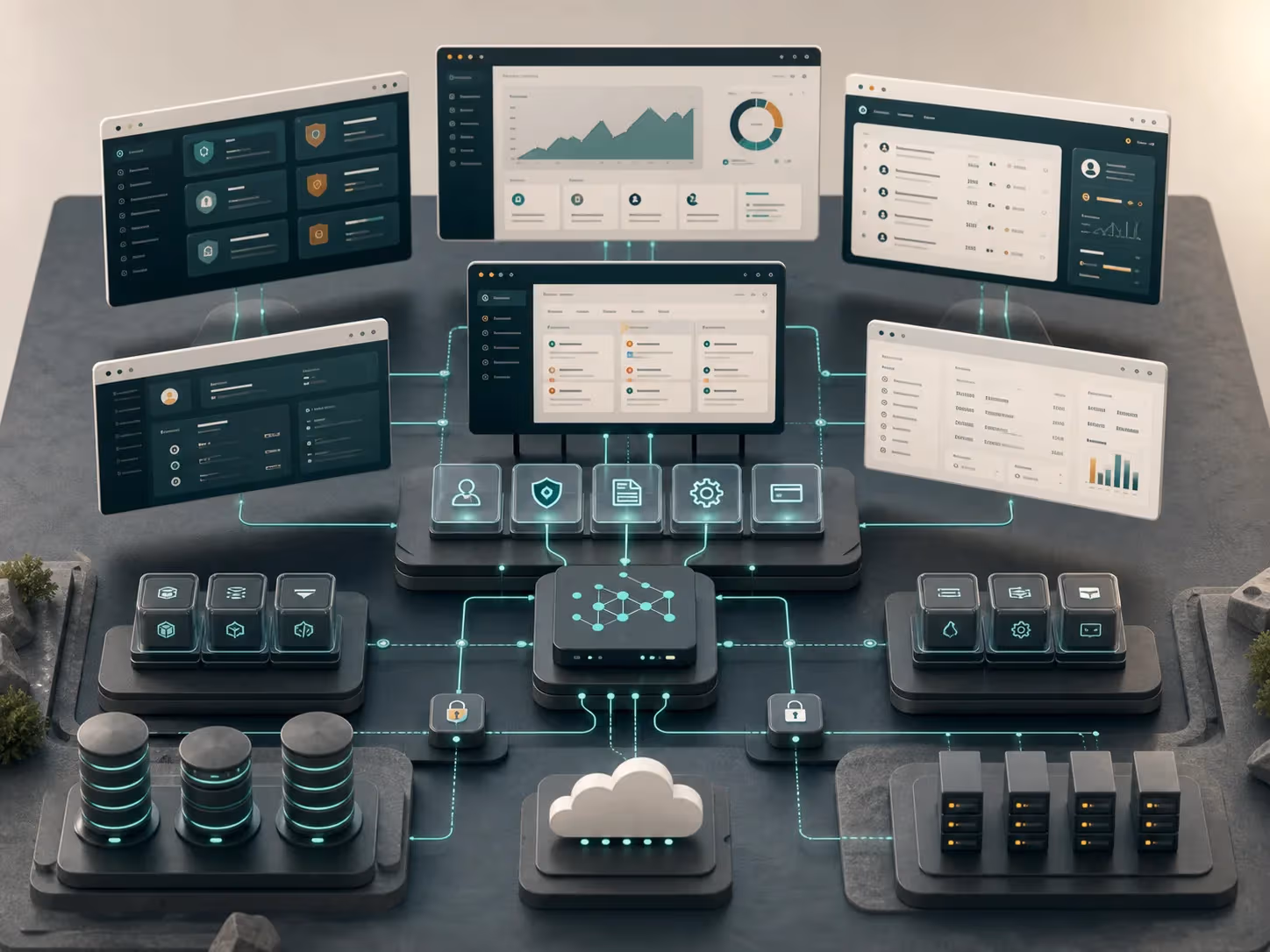 Architecture visualization for admin portals and SaaS systems